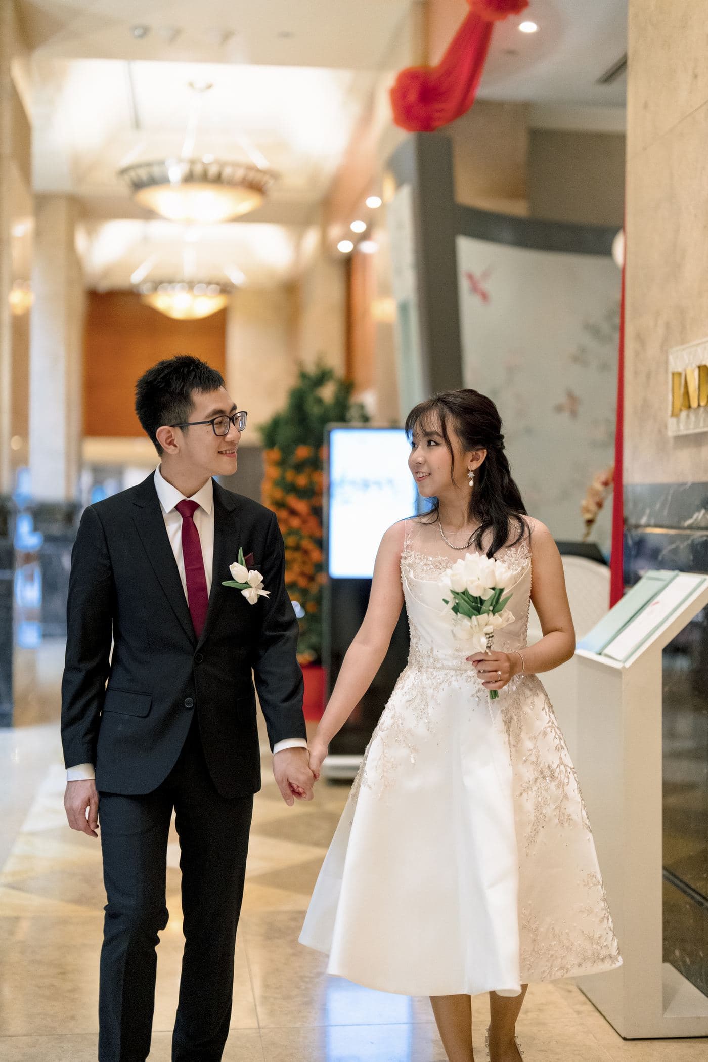 Shun and Toe walking hand in hand